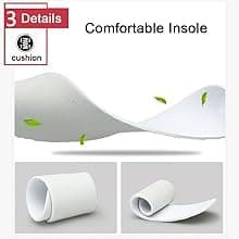 LEADER SHOW Women's Elderly Casual Comfort Walking Shoe Safety Flats Non-Slip Hook & Loop Sneakers