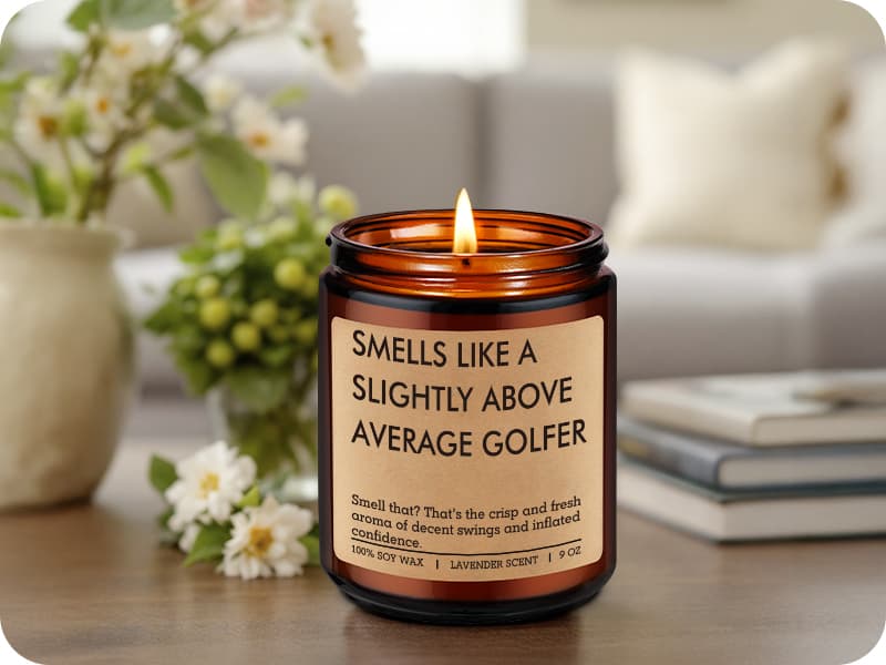 Cool Golf Themed Stuff, Golfing, Christmas, Birthday Presents for an Above Average Golfer, Dad, Boyfriend, Husband, Friend Fairy's Gift Candle, Golf Gifts for Men Him, Funny Gifts for Golfers Women B0FH6SJK5K