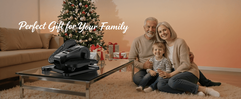 Under Desk Elliptical Machine, Electric Seated Pedal Exerciser, Mini Elliptical Leg Exerciser with Remoter, 12 Level Speeds, Forward & Reverse Direction, Manual & Auto Mode for Home Office