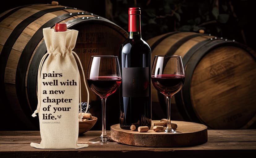 1 Pcs Funny New Chapter Wine Bag New Beginnings Gifts for Women Men Farewell Gifts for Friends Going Away Gifts for Coworkers Women Men Moving Away Gifts for Friends New Teacher Gifts