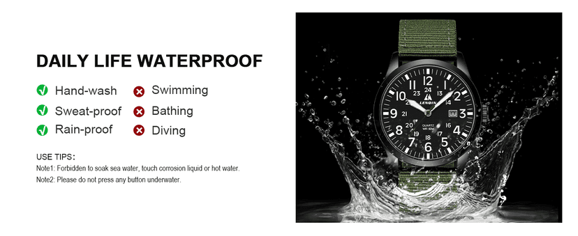 LN LENQIN Mens Watches Unisex Military Sport Nylon Strap Stylish Luminous Fashion Analog Quartz Watch for Men Waterproof Army Tactical Casual Wristwatch