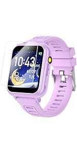 Kids Smart Watch Gift for Girls Age 5-12, 26 Games HD Touch Screen Watches with Video Camera Music Player Pedometer Flashlight 12/24 hr Educational Toys Birthday Gifts for Girls Ages 7 8 9 10