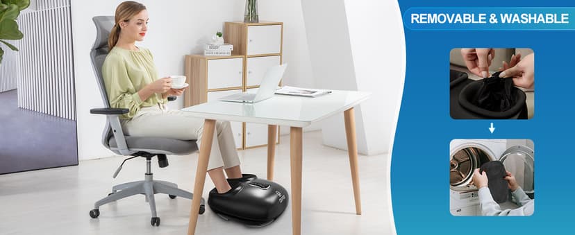 COMFIER Shiatsu Foot Massager with Heat,Vibration,Rolling Compression,FSA Eligible Feet Massager Machine for Plantar Fasciitis,Neuropathy Pain, Fits Size up to 13“,Christmas Gifts for Women,Men,HSA