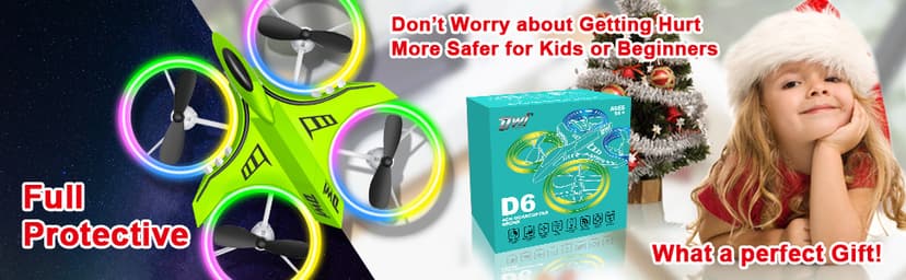 Dwi Dowellin Mini Drone for Kids Crash Proof LED Night Lights One Key Take Off Landing Flips RC Remote Control Small Flying Toys Drones for Beginners Boys and Girls Adults Nano Quadcopter, Green