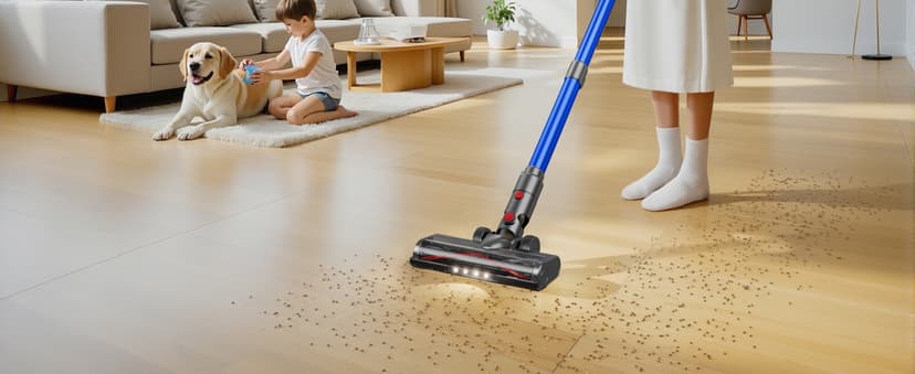 MBYULO Cordless Vacuum Cleaner, 580W 50Kpa Powerful Stick Vacuum, Up to 70Mins Rechargeable Battery, Vacuum Cleaners for Home Anti-Tangled Lightweight Handheld for Hardwood Floor, Carpets, Pet Hair