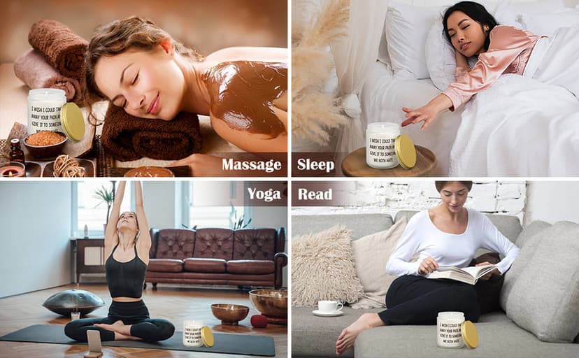 Get Well Soon Gifts for Women Men, Funny Present for Her Him After Surgery, Feel Better Gift for Mom Sick Friends, Grieving, Divorce, Sorry for Your Loss, Take Your Pain Candle