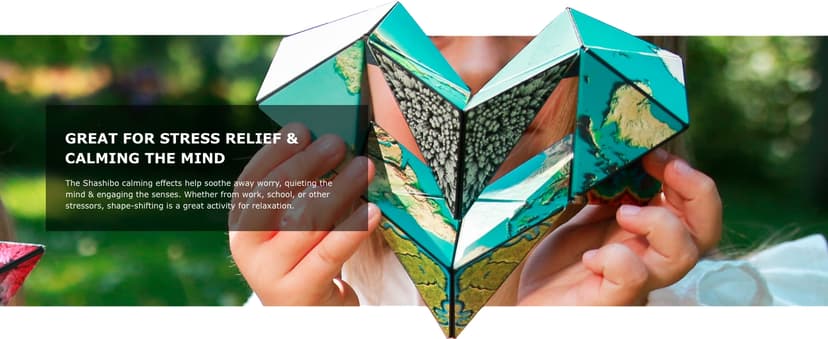 Shashibo Shape Shifting Box - Award-Winning Fidget Toy w/ 36 Rare Earth Magnets - Fidget Cube Transforms Into Over 70 Shapes, Sensory Toy Gift for Kids, Teens, and Adults (Spaced Out)