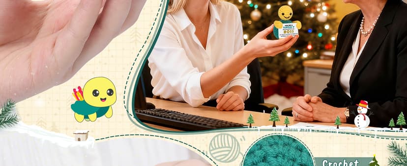 Christmas Boss Gifts, Funny White Elephant Turtle Boss Gifts for Women Men, Boss Lady Female Male from Employee Coworkers Birthday Gift for Supervisor Manager, Cute Handmade Crochet Turtle