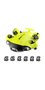 FIFISH QYSEA V6 Expert M200A Underwater Drone with Robotic Arm, AI Vision Lock Portable ROV with Q-Interface, Underwater Robot with Industrial Case, 6 Hours Working Time, 4K Camera, 660ft Dive