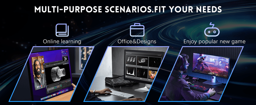 Gaming PC Desktop Computer,AMD Ryzen 5 5500 4.2 GHz,GeForce GTX 1660 Super 6GB,1TB NVMe SSD,16GB DDR4 3200MHz, Air Cooled Prebuilt,650W PSU,Windows 11 Home, Gamer PC, Black