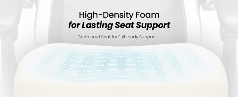 N-GEN GAMING Video Gaming Chair with Footrest Lumbar Support for Home Office High Back Recliner Height Adjustable Ergonomic Comfy Leather Computer Desk Chair (White)