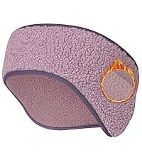 Lauzq Winter Fleece Ear Warmers Muffs Headband for Men Women Kids Ski Running Cycling