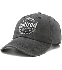 Vintage Adjustable Fathers Day Retirement Gifts from Daughter Son Wife Birthday Gifts for Grandpa/Dad/Papa Embroidered Baseball Cap B0FKGND3HJ