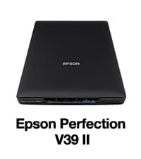 Epson - Perfection V39 II - Color Photo and Document Flatbed Scanner - 4800 dpi Optical Resolution - High-Rise, Removable Lid - Scan to Cloud - USB Power - Image Scanning - Black