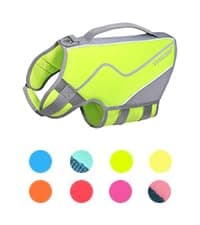 VIVAGLORY Sports Style Dog Life Vest, Dog Life Jacket for Swimming & Boating, Ripstop & Buoyancy for Puppy Doggy, Lifejacket with Handle, M, Blue