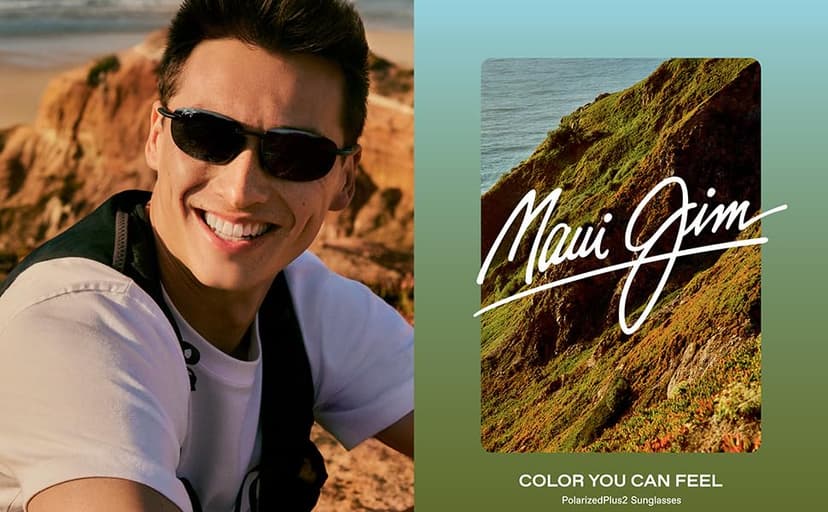 Maui Jim Polarized Men's and Women's Kaiwi Channel Wrap Sunglasses