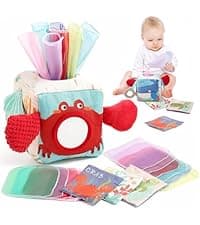Youuys Baby Tissue Box Toy for Babies 6-12 Months, Montessori Sensory Toys for 1 Year Old Boy, Infant Toy with Crinkle Tissues & Fine Motor, for 6 9 12 18 Months Old Kids 1st Birthday B0DB454GQM