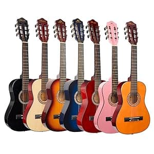 BESYOU 30" Wood Acoustic Guitar with Case,guitar book and Accessories for Kids/Girls/Boys/Beginners (Natural)