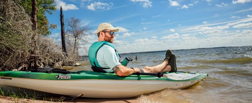 Pelican Argo 100X - Recreational Sit in Kayak - Lightweight Patented Ram-X™ Material - Ergoform™ Seating System - 10 ft