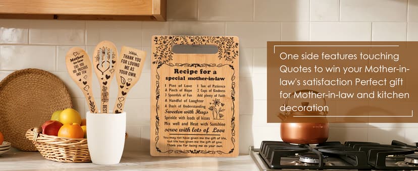 from Daughter Son in Law Best Mother in Law Birthday Christmas Wedding Gift to My Mother in law Cutting Boards Set Great Gifts for Mother in law Mother of the Bride Groom Gifts B0CG3KJ9S8