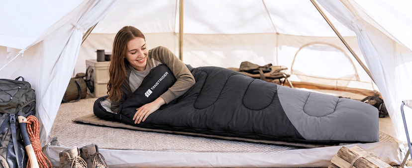 Sleeping Bag for Adults Warm Weather, Compact Lightweight Backpacking Sleeping Bag with Compression Sack, Camping Essentials Gear for Hiking Travel Climbing Outdoor & Indoor Use