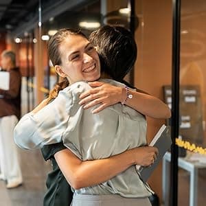 HGDEER Natural Stone Retirement Bracelet for Women/Men 2025, Going Away Farewell Gifts Valentine Gift For Coworkers Teacher with Gift Message Card