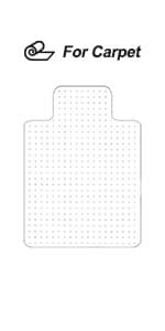 Office Chair Mat for Low Pile Carpet, 30" x 48" Transparent Office Desk Chair Mat for Carpeted Floors, Studded Carpet Floors Protector Mat for Home & Offices