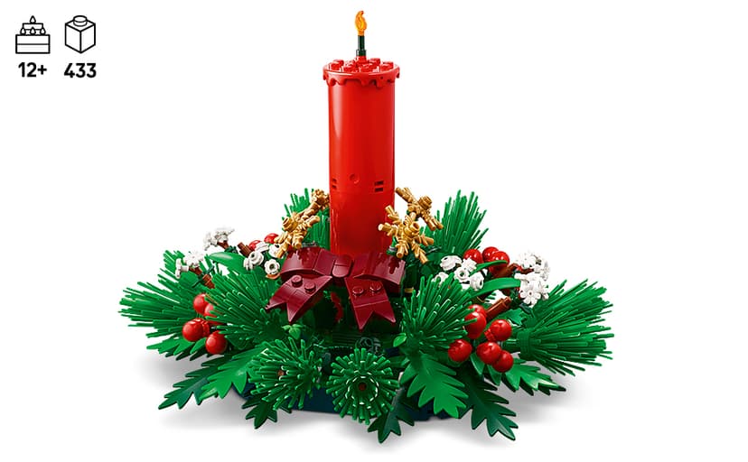 LEGO Christmas Table Decoration Building Toy for Kids - Brick-Built Holiday Centerpiece & Festive Room Decor - Christmas Craft for Girls & Boys, Ages 12+ - Gift Idea for Families - 40743