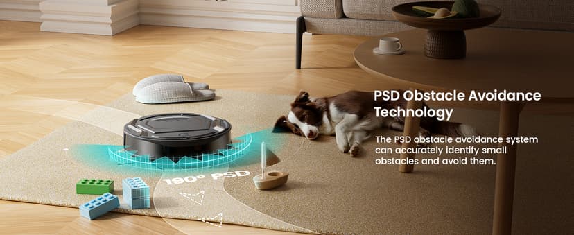 Lefant M210 Pro Robot Vacuum, 4000Pa Suction, 200 Mins Runtime, Quiet, Ultra-Slim, Self-Charging Robotic Vacuum Cleaner, WiFi/App/Alexa Control, Ideal for Pet Hair & Hard Floors