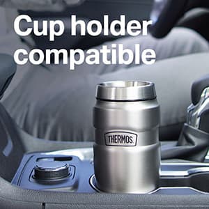 THERMOS Stainless King Vacuum-Insulated Travel Tumbler, 16 Ounce, Matte Steel