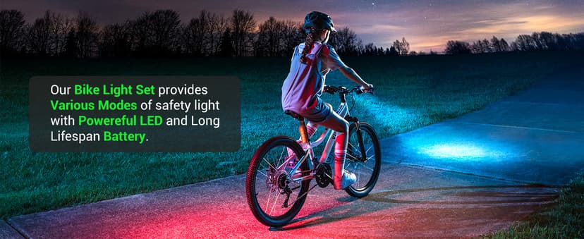 Victoper Bike Light, High Lumens Super Bright Bicycle Lite, 6 Modes USB Rechargeable Bike Headlight Set, Waterproof Safety Bike Frontlight for Road, Mountain, Night Riding B0B4JCX6YN