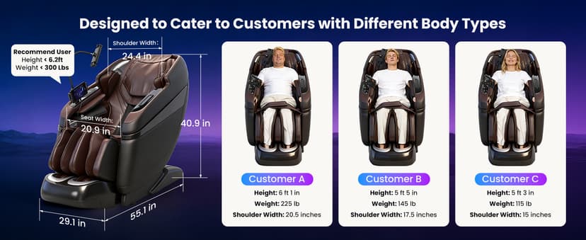 4D Music Rhythm Massage Chair Full Body, 2026 Unique Sonic Resonance Zero Gravity SL-Track Shiatsu Recliner with Knee Heating Blanket AI Voice Bluetooth Foot Roller Body Scan Airbags G9 Black