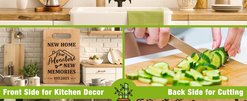 Housewarming Gift for New House Homeowner, House Warming Gifts New Home 2025 Cutting Board Gift, First Home Gift for Neighbor, Realtor Closing Gifts for Home Buyers New Home New Adventure New Memories