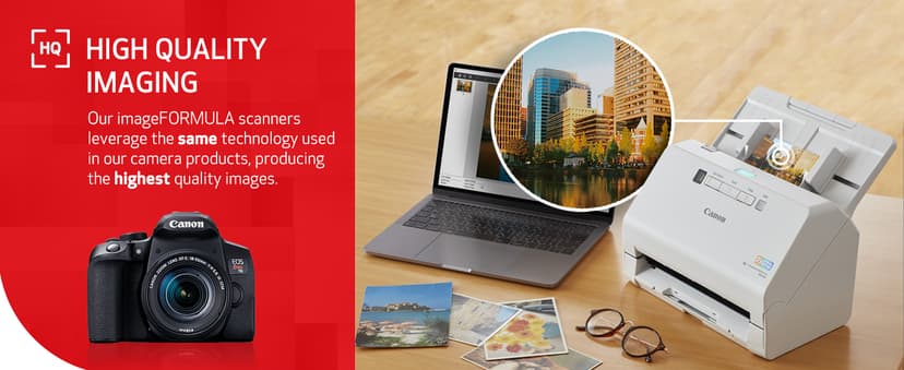 Canon imageFORMULA RS40 - Photo and Document Scanner, Auto Document Feeder, Windows and Mac, Scans Old and New Photos in Varying Sizes, USB Interface