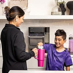 GE Profile Opal 2.0 XL with 1 Gallon Tank, Chewable Crunchable Countertop Nugget Ice Maker, Scoop included, 38 lbs in 24 hours, Pellet Ice Machine with WiFi & Smart Connected, Stainless Steel