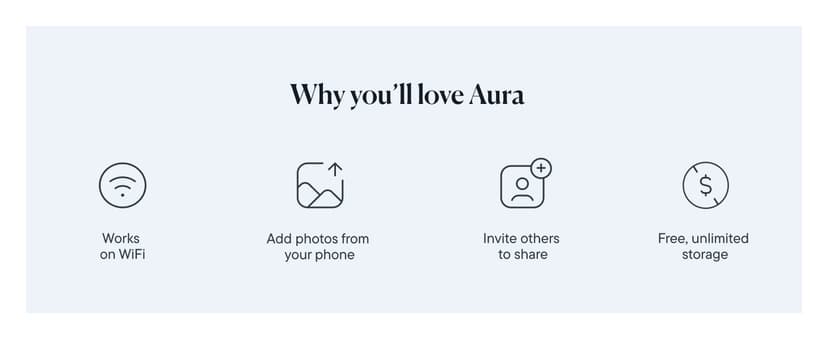 Aura Digital HD Picture Frame, Best Frame for Gifting, (10" - Carver Black Mat) B0GMKR3PJ7