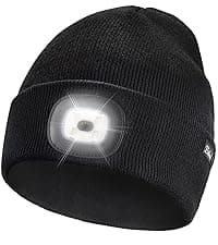 Etsfmoa Unisex Beanie with The Light Gifts for Men Dad Father USB Rechargeable Caps