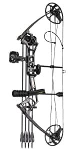 Compound Bow Package for Youth & Adults,Beginners and Women,22.5"-30" Draw Length,10-50 Lbs Draw Weight,290fps,Limbs Made in USA,Hunting Bow Archery Set