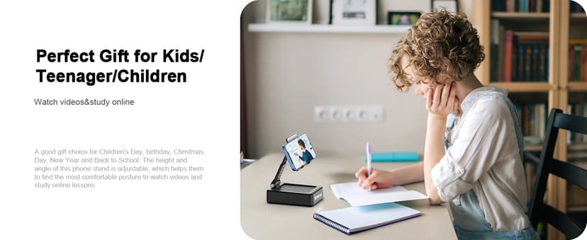 TechGlow Foldable Cellphone Stand with Bluetooth Speaker and Power Bank Birthday Gifts for Men Women Mother Father Boy Girl Teens Cool Tech Gadgets