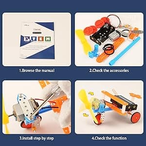 STEM Kits for Kids Crafts 6-8 8-12, Boys Gifts Toys for 6 7 8 Year Old Boy Birthday Gift Ideas, STEM Toys Crafts 6+ 7+ yr, Robotics Science Kits Activities Robot Building Age 8-10 9 10 11 12 13 14