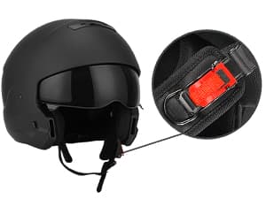 Full Face Motorcycle Helmet for Unisex-Adult Dirt Bike ATV Scooter Cruiser 3/4 Face Motocross Helmet Interchangeable Mouth Cover DOT Approved