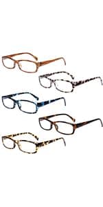 Henotin 3-Pack Blue Light Blocking Reading Glasses,Spring Hinge Computer Readers for Men Women,Anti UV Ray Filter Eyeglasses (3 Mixed Color, 2.75)