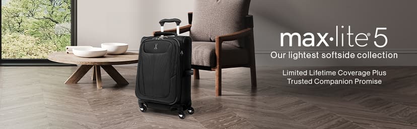 Travelpro Maxlite 5 Softside Expandable Luggage with 4 Spinner Wheels, Lightweight Suitcase, Men and Women, International, Black, Carry-on 21-Inch