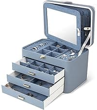 KAMIER High End Watch Box for Men, 12 Slot Wooden Watch Case With Drawer, Watch Display Box with Glass Lid, 2-Layer Watch Holder for Jewelry and Watch Storage for Men Women , Ideal for Gift (With Gift Box)