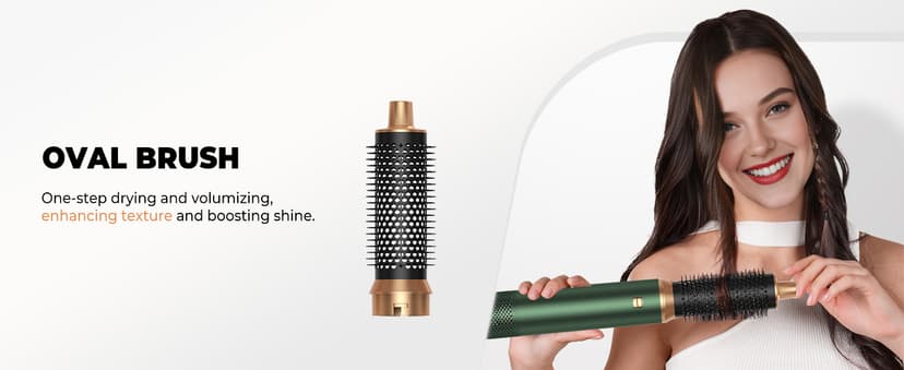 5 in 1 Blow Dryer Brush, Upgrade Hair Dryer Brush Set Negative Ion Air Styler Curling Wrap Air Curler, Hot Air Brush Curling Iron Hair Styling Tools As A Gift for Straight/Curl/Dry/Smooth