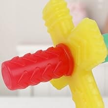 Itzy Ritzy Teensy Tube Teether – Textured Hollow Baby Teething Tube That Reaches Front Teeth & Back Molars, Made of Soft Silicone (Pink Rainbow)