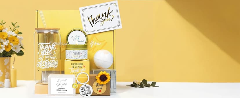 Thank You Gifts for Women, Appreciation Gifts, Thank You Gift Baskets for Women Best Friend Coworkers Teachers Employees with Thank You Cards Thank You for Being Awesome Cup