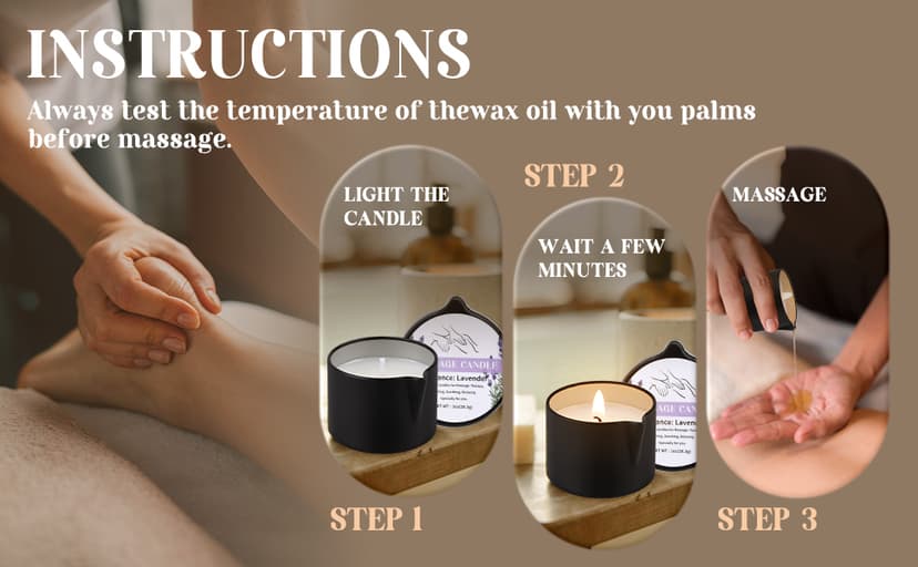 1oz Low Temperature Body Oil Scented Candles for Home Spa & Relaxation 12pcs Massage Oil Candle,Moisturising Natural Soybeans Gift Sets B0G4PYMTJP