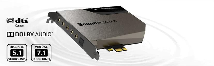 Creative Sound Blaster AE-7 Hi-Res Internal PCIe Sound Card, Quad-Core Processor, 127dB DNR ESS SABRE-class 9018 DAC, Xamp Discrete Custom Bi-amp, Discrete 5.1/Virtual 7.1, Dolby, DTS Encoding (Black)