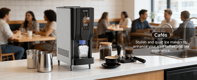 COTLIN Commercial Nugget Ice Maker, 250 lbs/Day Ice Machine with 7 lb Storage Bin, 3-in-1 Smart Modes, SECOP Compressor, Energy Efficient, ETL Certified, Ice Maker for Commercial and Home